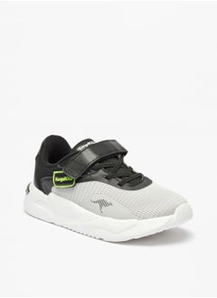 Boys Panelled Sports Shoes with Hook and Loop Closure