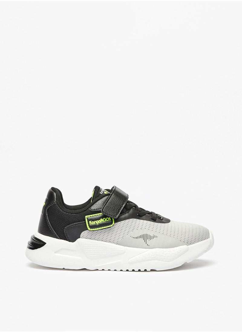 kangaROOS - Boys Panelled Sports Shoes with Hook and Loop Closure - Image 1