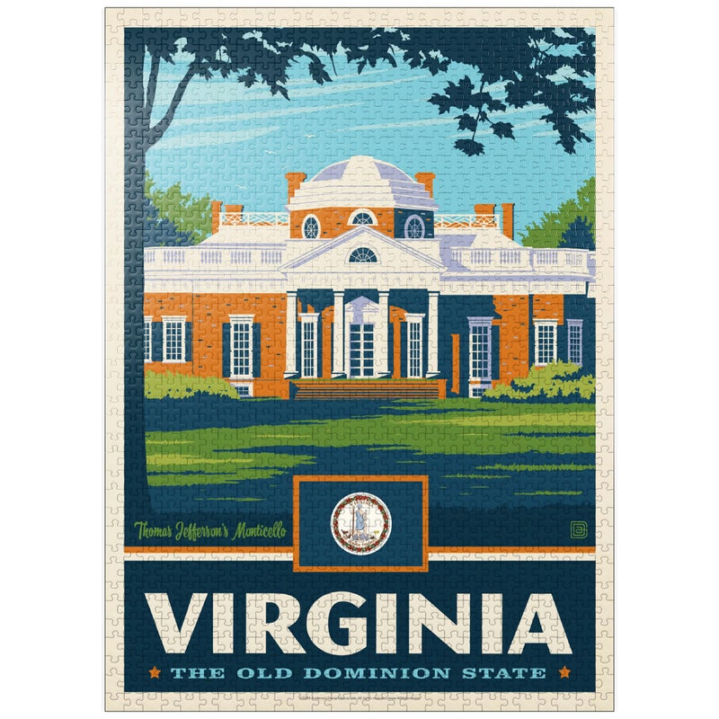 MyPuzzle.com MyPuzzle Virginia The Old Dominion State Premium 1000 Piece Jigsaw Puzzle for Adults - Image 3