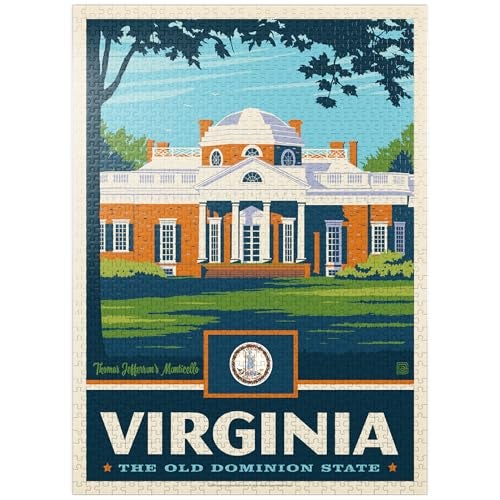 MyPuzzle.com MyPuzzle Virginia The Old Dominion State Premium 1000 Piece Jigsaw Puzzle for Adults - Image 1