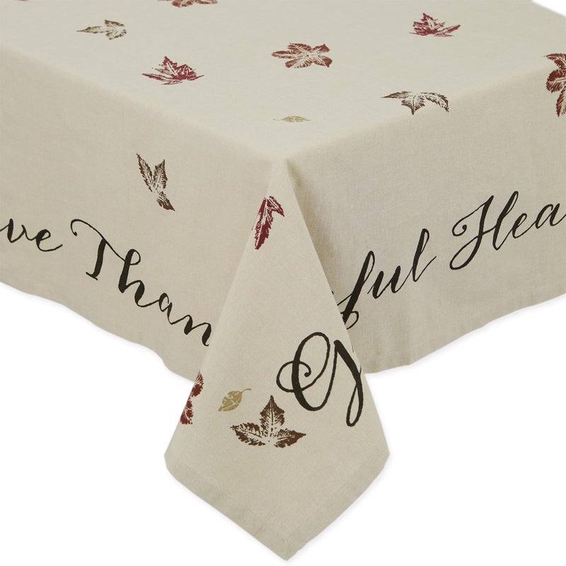 DII Rustic Autumn Leaves Kitchen Collection Thanksgiving Fall Table Dcor Tablecloth 60x84 - Image 2