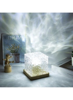 Generic 16 Colors Nordic Lights Ceiling Lamp Rechargeable Ambient Light 16 Colors Ocean Wave Pattern Crystal Night Light Table Lamp Remote Control Timer(Remote Control)  - Image 1