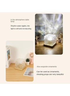 Generic 16 Colors Nordic Lights Ceiling Lamp Rechargeable Ambient Light 16 Colors Ocean Wave Pattern Crystal Night Light Table Lamp Remote Control Timer(Remote Control)  - Image 3
