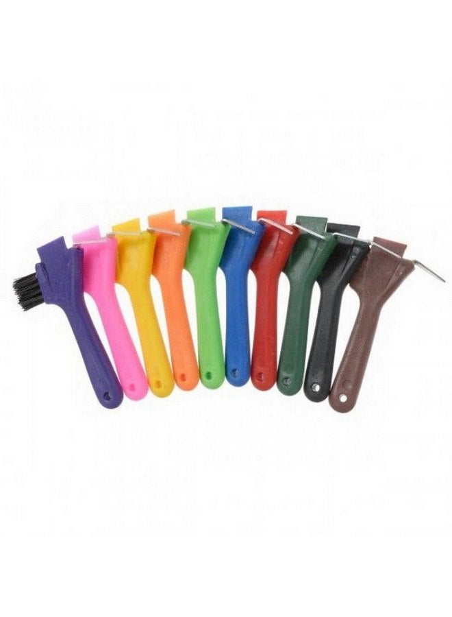Tough 1 Tough-1 Hoof Pick Brush w/Scraper - 6 Pack - Assorted 