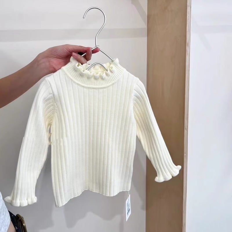Girls Fragrant Style dress 2024 New Childrens Autumn and Winter Baby Girls Birthday Dress Flower Vest Dress White sweater