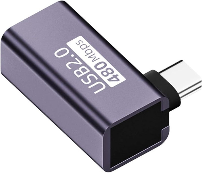 محول USB من النوع C ذكر إلى النوع B بمقبس كوعي، معدل نقل بيانات 480 ميجابت في الثانية للبيانو - Image 2