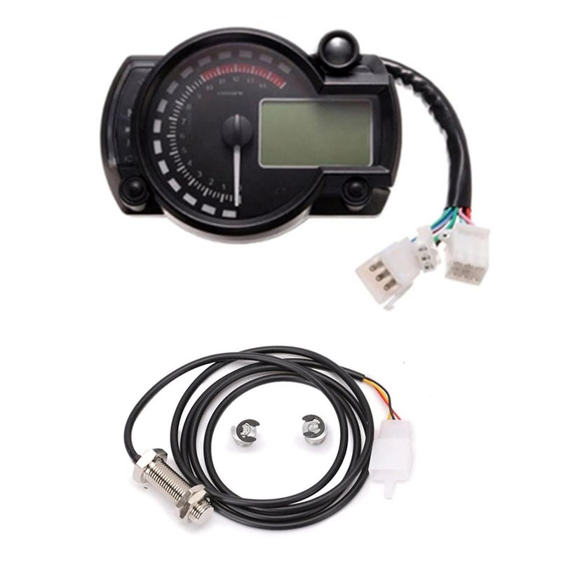 DEMULAX 15000rpm Motorcycle Digital Speedometer Tachometer - Image 1