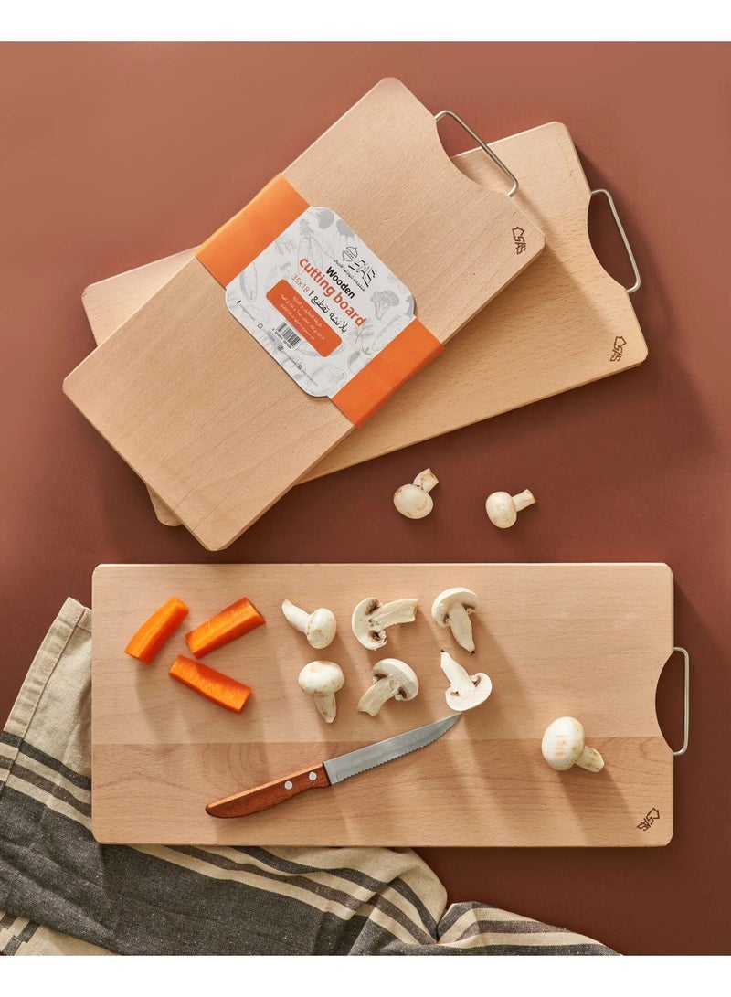 NAMA Cutting board Beech wood cutting board with stainless steel handle, 35*18 cm - Image 1
