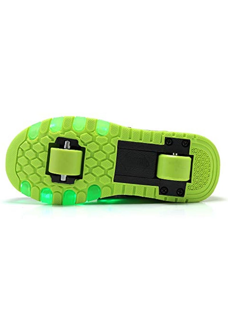 Al Aoyama Aoyama Usb Chargable Led Light Up Roller Shoes Wheeled Skate Sneaker Shoes For Boys Girls Kids  - Image 5