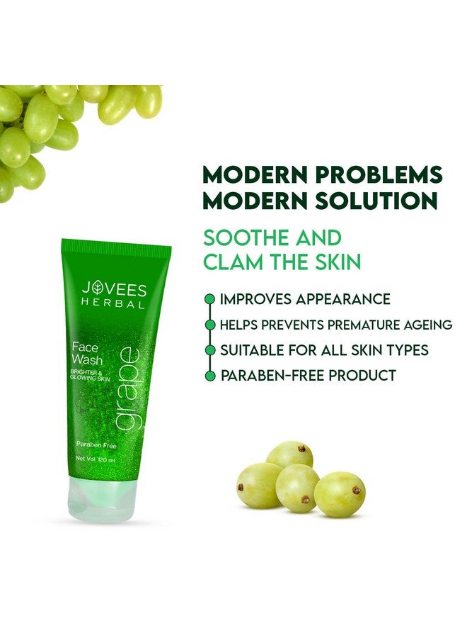 Jovees Herbal Grape Face Wash With Grape Seed & Orange Peel Extracts | For Brighter & Glowing Skin | Reduces Uneven Skin Tone & Fine Lines | For All Skin Types 50ML - Image 4