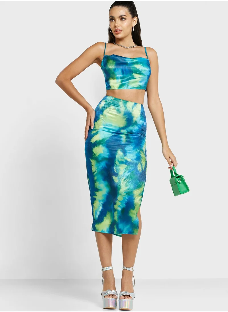 PUBLIC DESIRE Tie Dye Bodycon Skirt