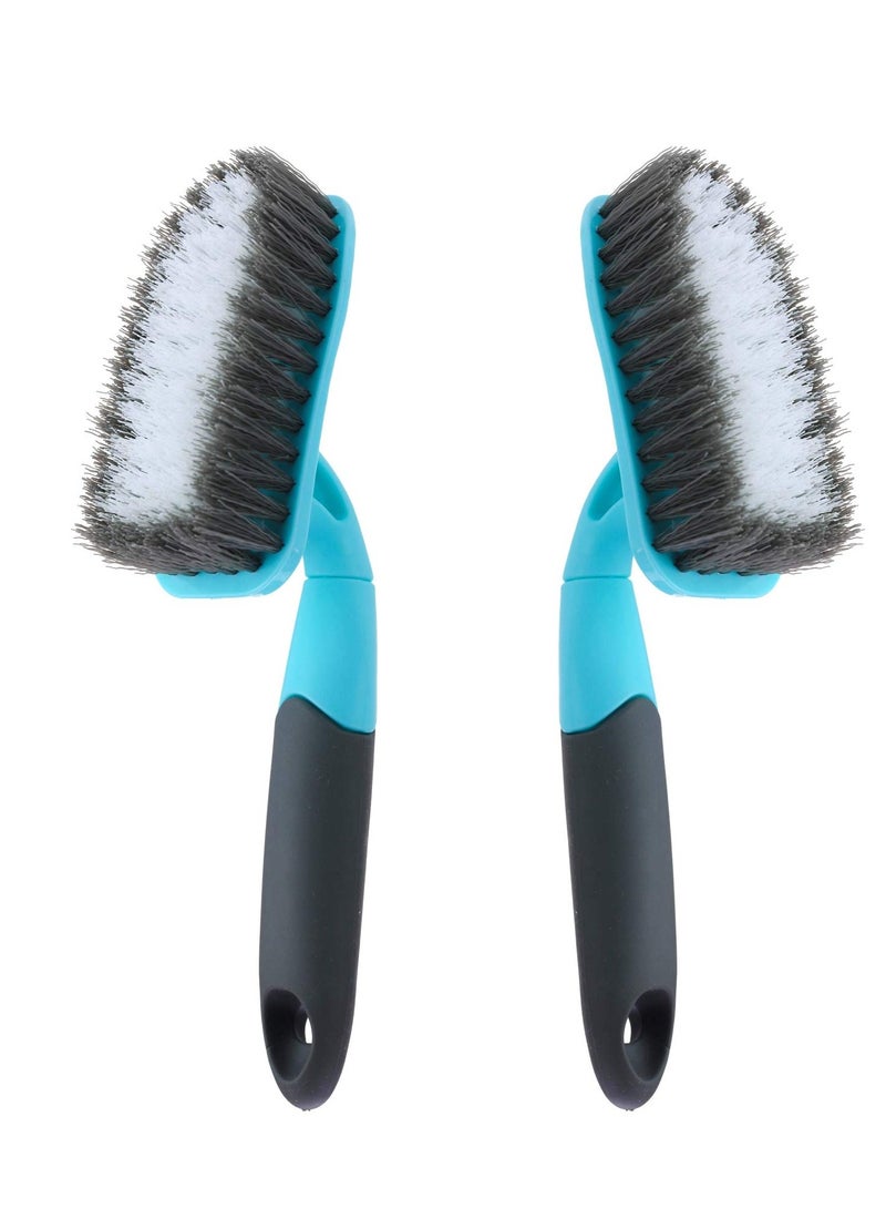 KASTWAVE Scrubbing Brush with Ergonomic Handle and Durable Bristles, Bathroom, Bath, Tile, Floor, Kitchen Cleaning Brush（2 Pack） - Image 1