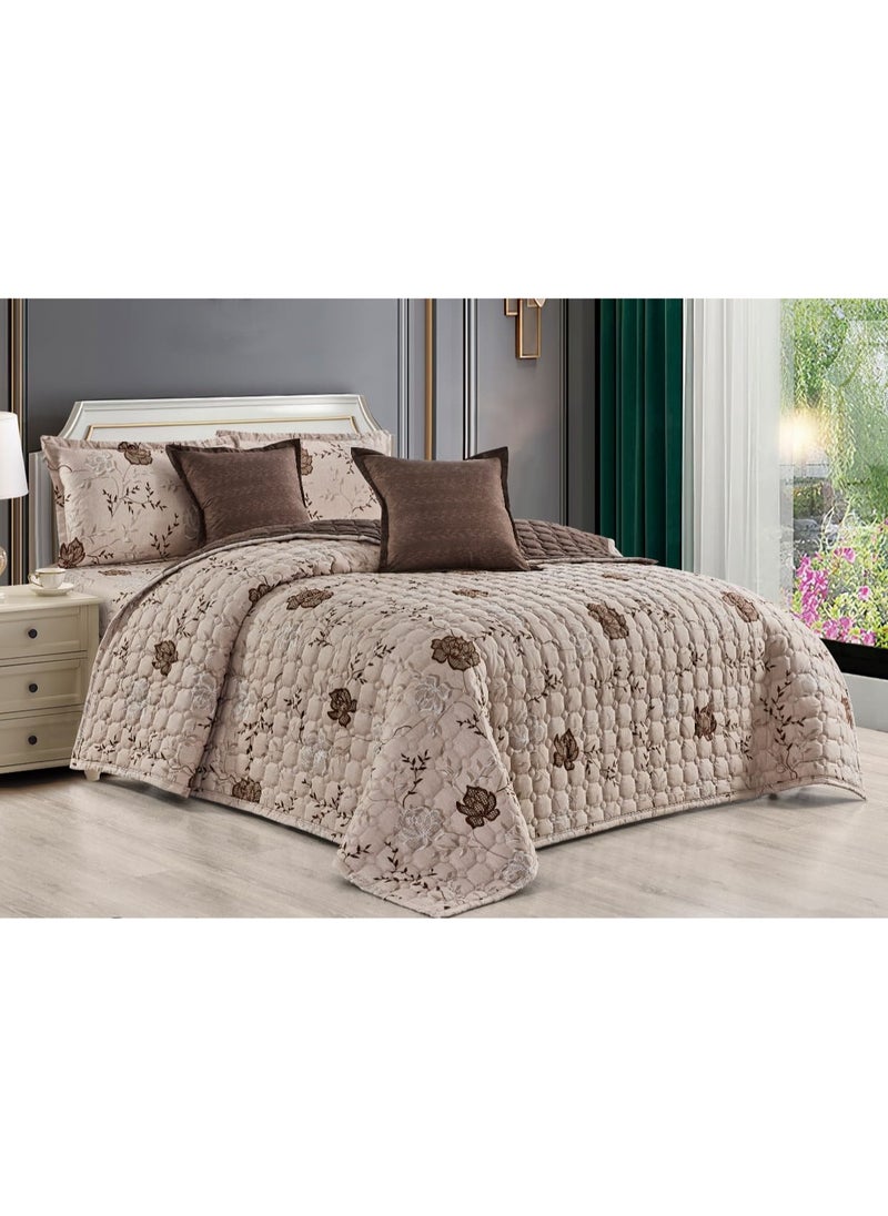 Moon A printed double bed sheet, consisting of 4 pieces of microfiber, measuring 170*210 cm.  - Image 1