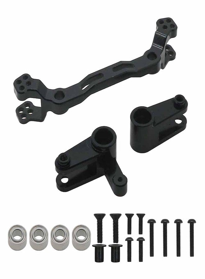 Rcawd Alloy Steering Parts Set Compatible with Arrma 3s Blx Upgrade Parts Steering Saver for Arrma New Old Big Rock Arrma Typhon Arrma Mega550 Arrma Vorteks Arrma Senton Arrma Granite Black - Image 3