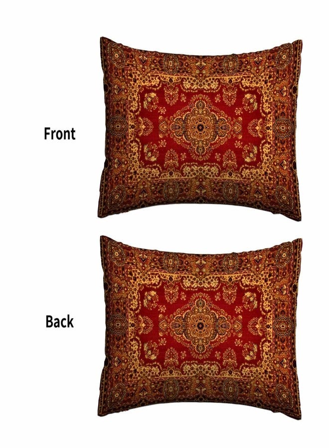 Mugod Rectangle Pillow Cover Red Oriental Persian Carpet Pattern,Pillow Case for Bed Couch Sofa Decor 20x30 Inches - Image 2