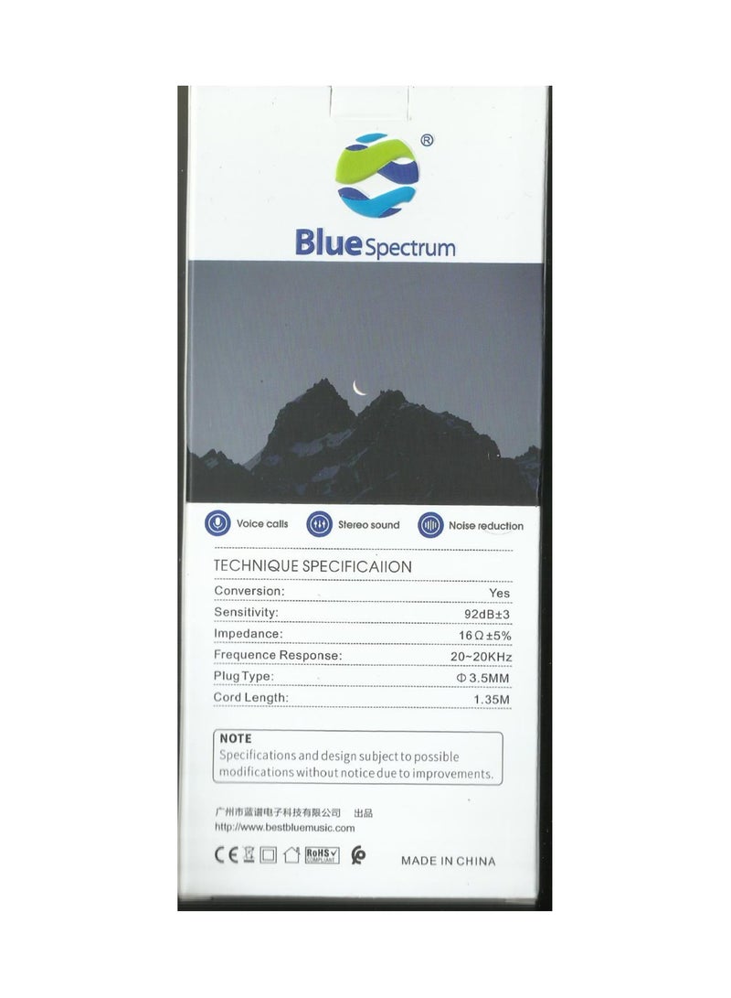 Blue Spectrum in-ear headphones for smartphones, black - Image 5