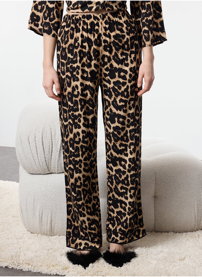trendyol - Multicolored Leopard Patterned Viscose Woven Pajama Set THMAW21PT0292 - Image 1