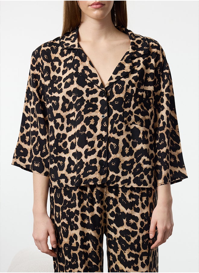 trendyol - Multicolored Leopard Patterned Viscose Woven Pajama Set THMAW21PT0292 - Image 1