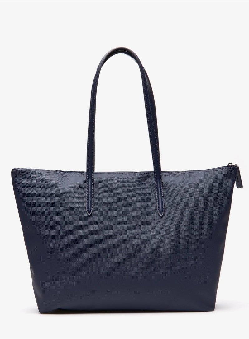 Lacoste bag Women's L12.12 Concept Fashion Versatile Large Capacity Large Size Zipper Handheld Shoulder  Bag Tote Bag Large 35cm * 30cm * 12cm - Image 3