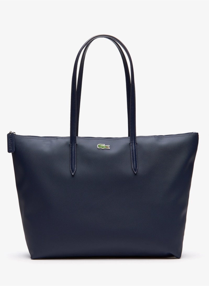 Lacoste bag Women's L12.12 Concept Fashion Versatile Large Capacity Large Size Zipper Handheld Shoulder  Bag Tote Bag Large 35cm * 30cm * 12cm - Image 5