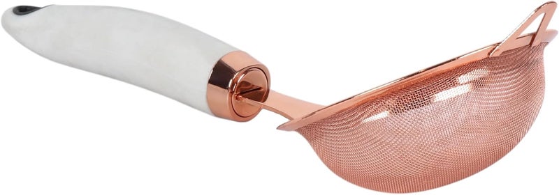 بي آند دي مصفي شاي شبكي دقيق من B&D بتشطيب ذهبي وردي ومقبض أبيض - Image 4