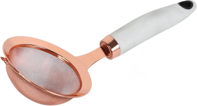 بي آند دي مصفي شاي شبكي دقيق من B&D بتشطيب ذهبي وردي ومقبض أبيض - Image 2