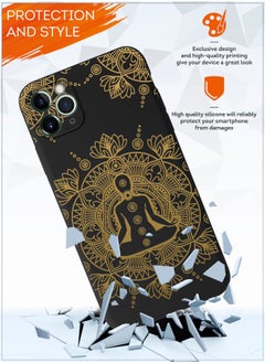 MOBILIUS for iPhone 11 Pro Max Case, Shockproof Protective Phone Case Cover for iPhone 11 Pro Max, with Meditation Pattern  - Image 3