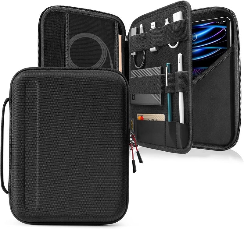 ProElite Hard Shell Tablet Sleeve Case Upto 11.5" for Apple iPad 10.2/iPad 10.9/Pro 11/ iPad 9.7//Lenovo/Galaxy Tab A9 Plus/S7/S8/S9/Realme Pad 2/Honor Pad X9/Xiaomi Mi pad 7/Redmi Pad, Black - Image 1