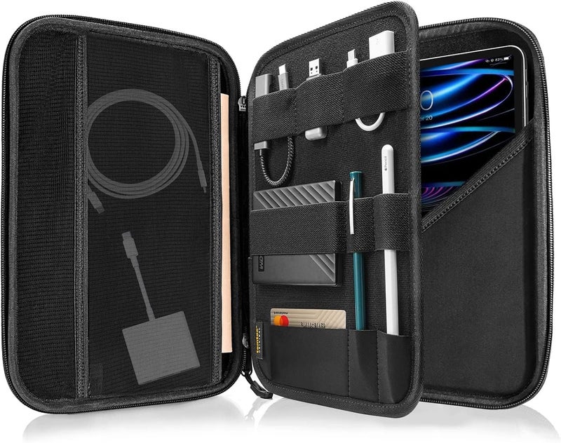 ProElite Hard Shell Tablet Sleeve Case Upto 11.5" for Apple iPad 10.2/iPad 10.9/Pro 11/ iPad 9.7//Lenovo/Galaxy Tab A9 Plus/S7/S8/S9/Realme Pad 2/Honor Pad X9/Xiaomi Mi pad 7/Redmi Pad, Black - Image 2