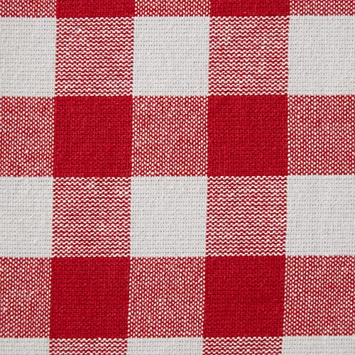DII Checkered Tabletop Collection 100% Cotton, Machine Washable, Tablecloth, 52x52, Red - Image 3