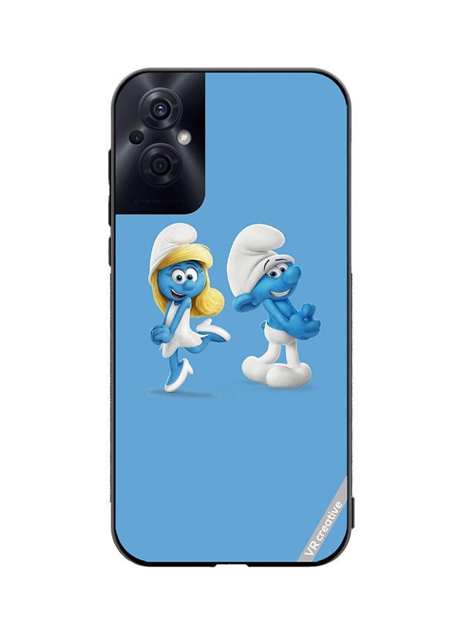 VR CREATIVE Protective Case Cover For Oppo Reno8 Z The Smurfs Design Multicolour - Image 1