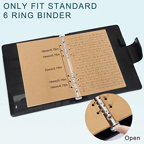 Toplive A5 Refill Paper, [3 Pack] Toplive 100GSM Thick Refillable 6 Hole Filler Inserts - 135 Sheets (270 Pages) for 6 Ring Binder Journal Notebook, Kraft - Image 5