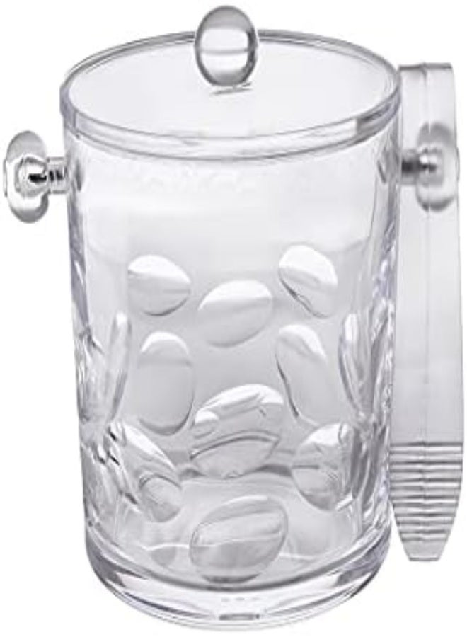 AKDC Alhoora 14X14X16Cm Acrylic Clear Ice Bucket With Special Design, Tang, Cover, Handles And Color Box - Image 4