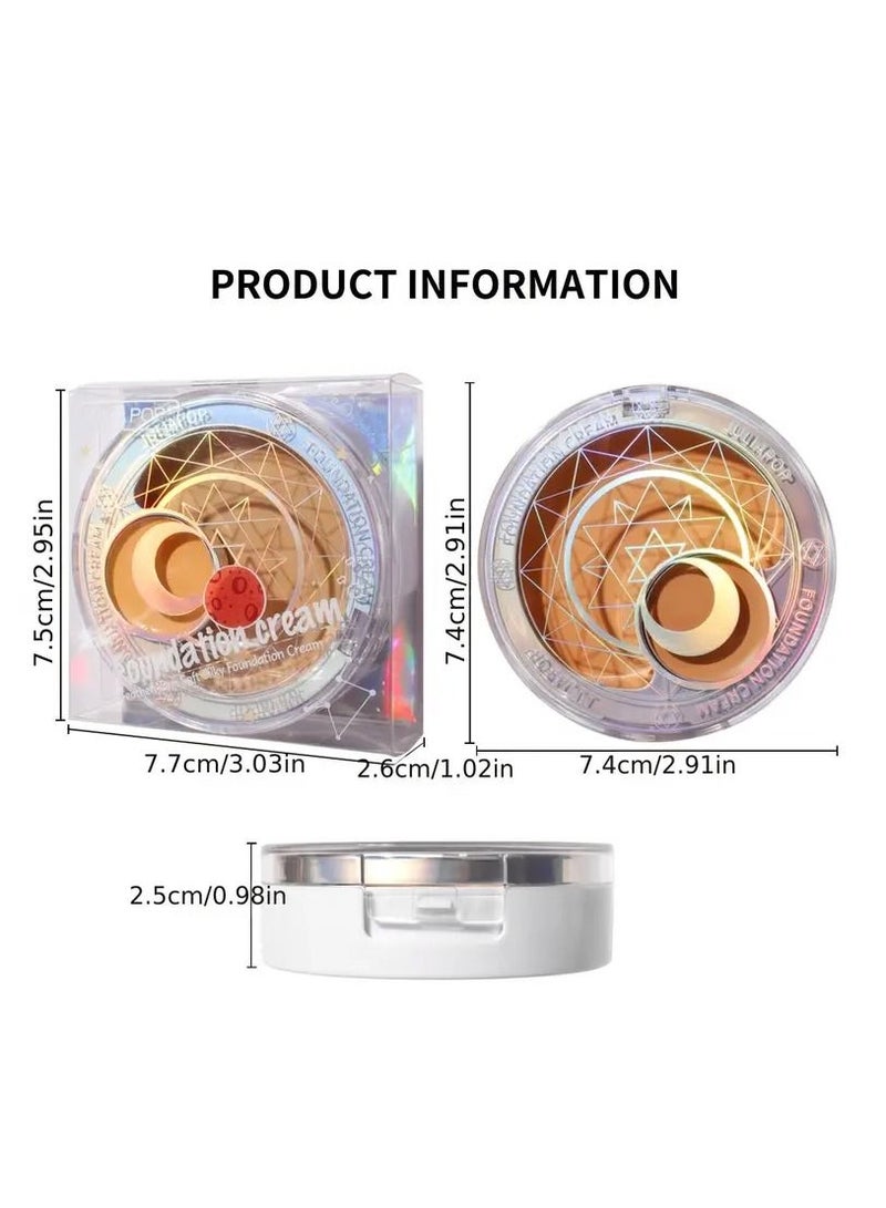 JULIA POP 2 in 1 Foundation Cream Professional Color Correcting Concealer Cream Long-Wearing Full Coverage Makeup and Corrector for Under Eye Dark Circles Acne & Blemishes Reduces Redness No.01 - Image 4