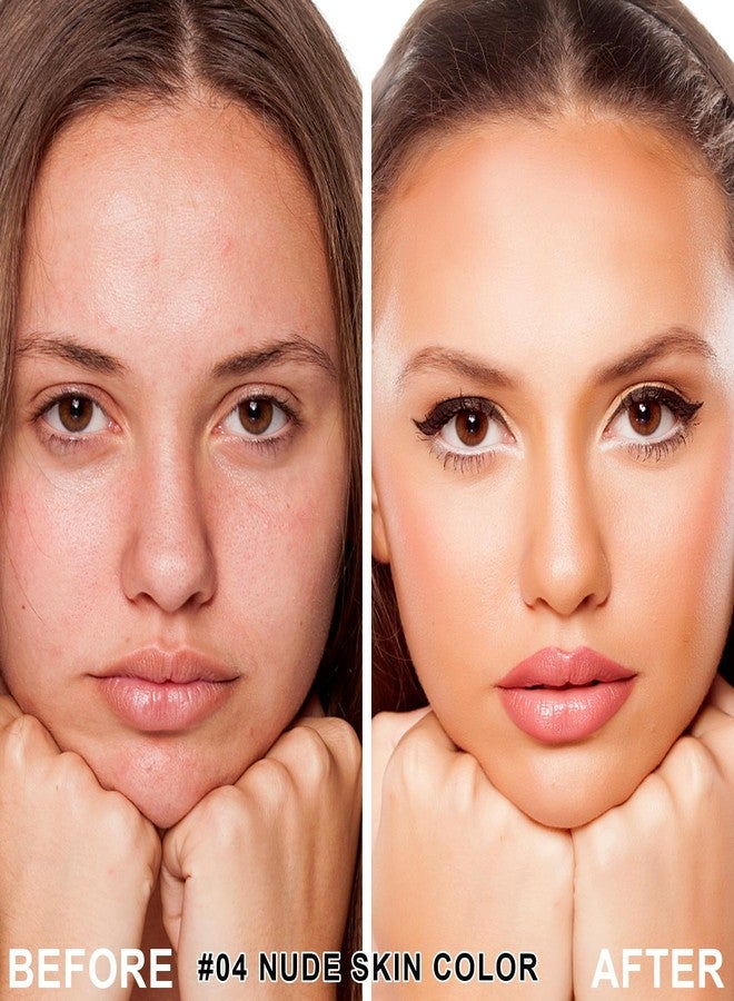 LemonSac Mushroom Head Air Cushion CC Cream Foundation BB Cream Foundation Makeup Moisturizing CC Cream Liquid Foundation,Concealer Lasting Makeup Foundation Even Skin Tone Makeup Base Primer (#04 Nude) - Image 3