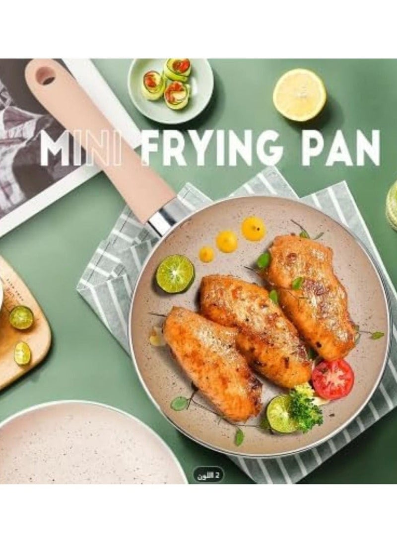 مقلاة غير لاصقة لطهي البيض والفطائر سم 16 متعدد الالوان – (اخضر_بينكى) تصميم عملي لتحضير الطعام بسهولة - Image 4