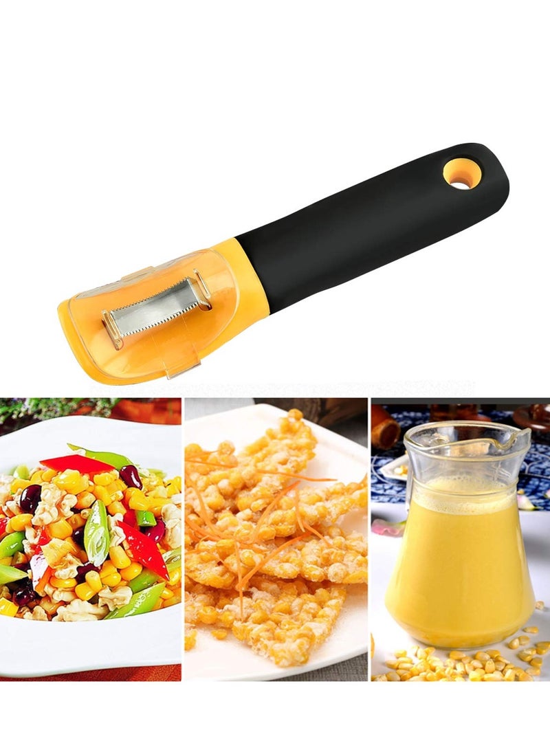SOLARAE Corn Peeler Tool Cob Cutter Thresher Magic Scraper Stripper Slicer Ergonomic Handle Vegetable Peeler for Kitchen Salad Making - Image 3