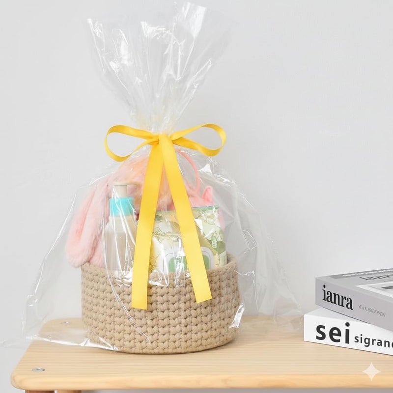 MZ Cotton Rope Storage Basket, Natural Cotton, Round Woven Organiser, Set of 1 (Beige) - Image 5