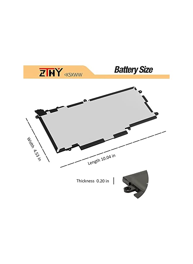 ZTHY Battery Replacement For Dell Latitude 7389 Latitude 7390 Latitude 12 5000 5289 2-In-1 L3180 E5289 P29S001 P29S002 Series Laptop 451-Bbzc 6Cyh6 71Tg4 725Ky N18Gg Cfx97 7.6V 60Wh 4Cell - Image 5