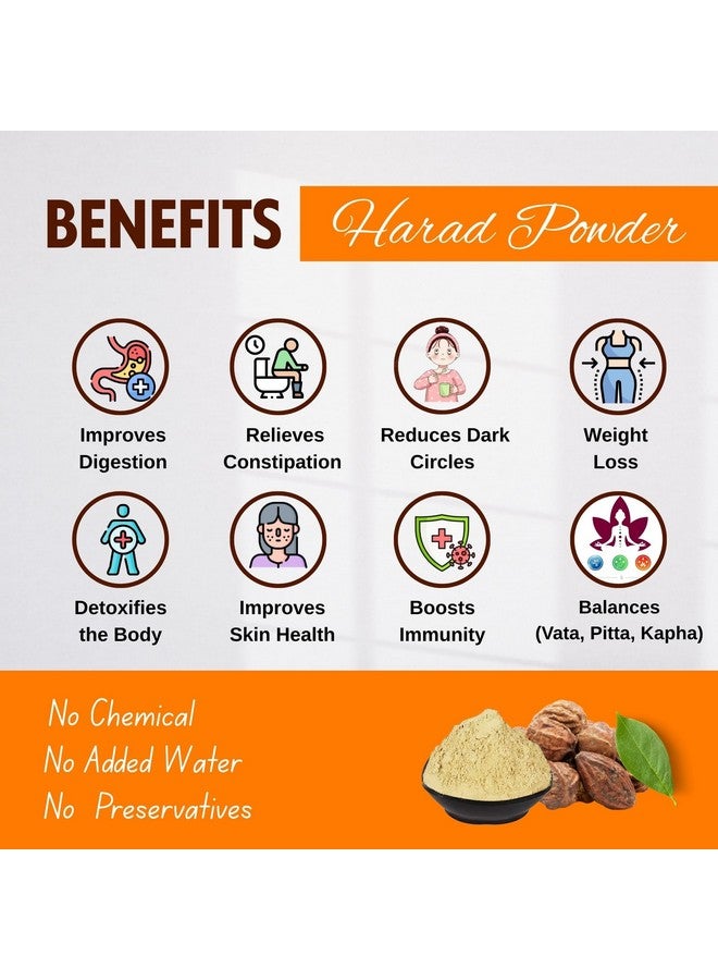 BrijBooti بودرة هاراد بدي الطبيعية 250 جرام - بودرة هاريتاكي - بودرة كادوكاي - كاراكاي - مكمل غذائي أيورفيدي للهضم | معتمد من FSSAI و GMP و ISO - Image 2