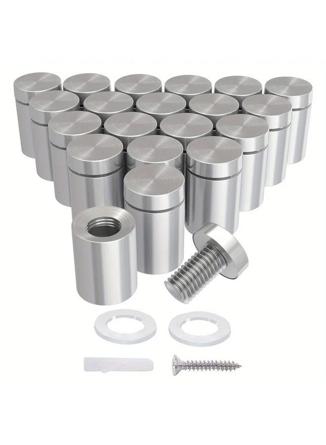 32pcs Stainless Steel Sign Standoff Screws 1 2 x 3 4 Round Wall Mounts for Glass Acrylic - Image 2