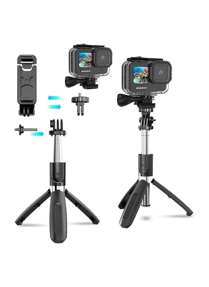 ELTRAZONE Portable 40 Inch Aluminum Alloy Selfie Stick Phone Tripod with Wireless Remote Shutter Compatible with iPhone 12 11 pro Xs Max Xr X 8 7 6 Plus - Image 4