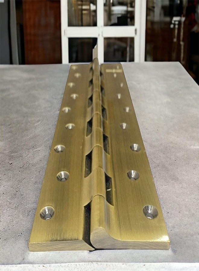 BRASK Brass Railway Hinges 12" x 1.1/2" x 3/16 (300 mm x 38 mm x 5 mm) | Door Hinges for Extra Heavy Doors | 12 Inches Extra Heavy Brass Door Hinges (Antique, 1) - Image 4