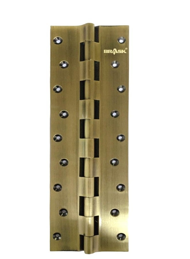 BRASK Brass Railway Hinges 12" x 1.1/2" x 3/16 (300 mm x 38 mm x 5 mm) | Door Hinges for Extra Heavy Doors | 12 Inches Extra Heavy Brass Door Hinges (Antique, 1) - Image 1