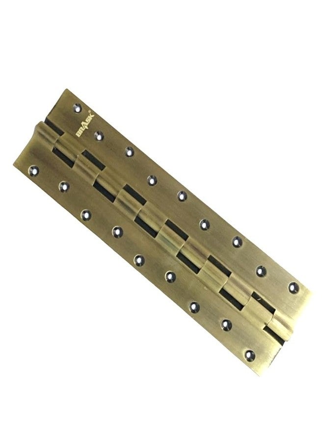 BRASK Brass Railway Hinges 12" x 1.1/2" x 3/16 (300 mm x 38 mm x 5 mm) | Door Hinges for Extra Heavy Doors | 12 Inches Extra Heavy Brass Door Hinges (Antique, 1) - Image 2