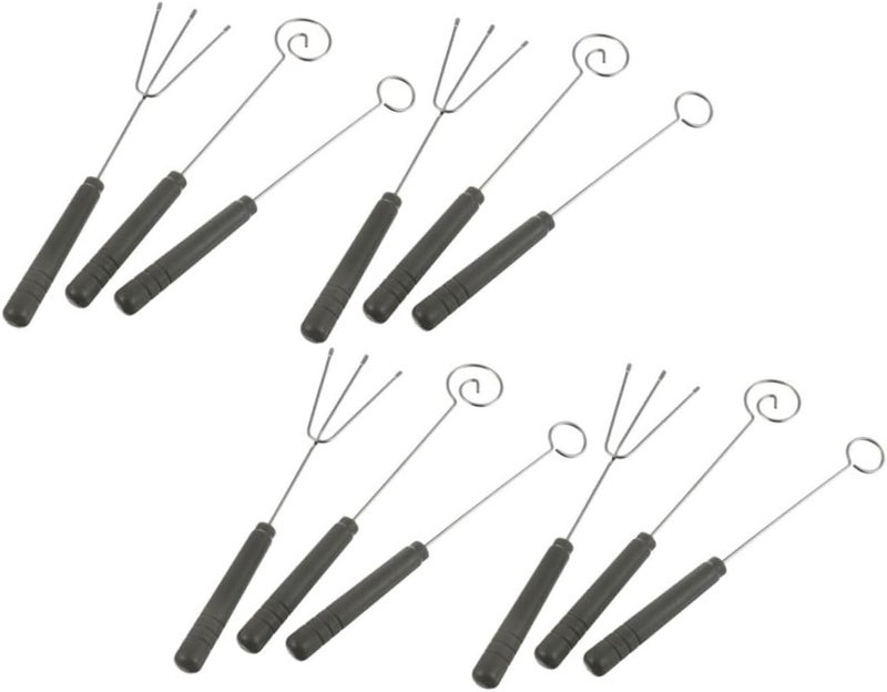 Stainless Steel Fondue Forks Set with Cheese and Chocolate Dipping Tools, 12pcs Hand Forks for Fondue Parties and DIY Decorating, Heat Resistant Utensils for Hot Pot and Dessert - Image 1