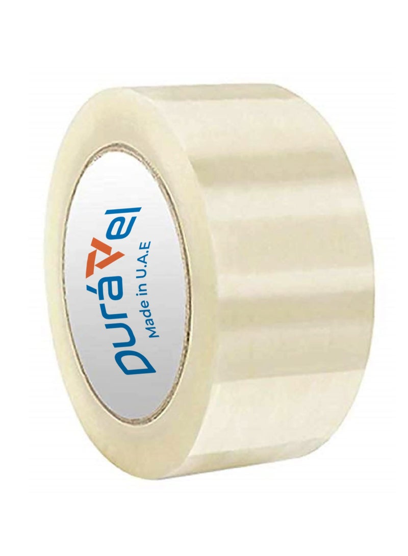 Duravel Clear Packing Tape, 2 inches x 50 yards Strong Heavy Duty Packaging Tape for Sealing Parcel Boxes, Moving Boxes Houses, Large Postal Bags, Office Supplies [1 Roll] - Image 1
