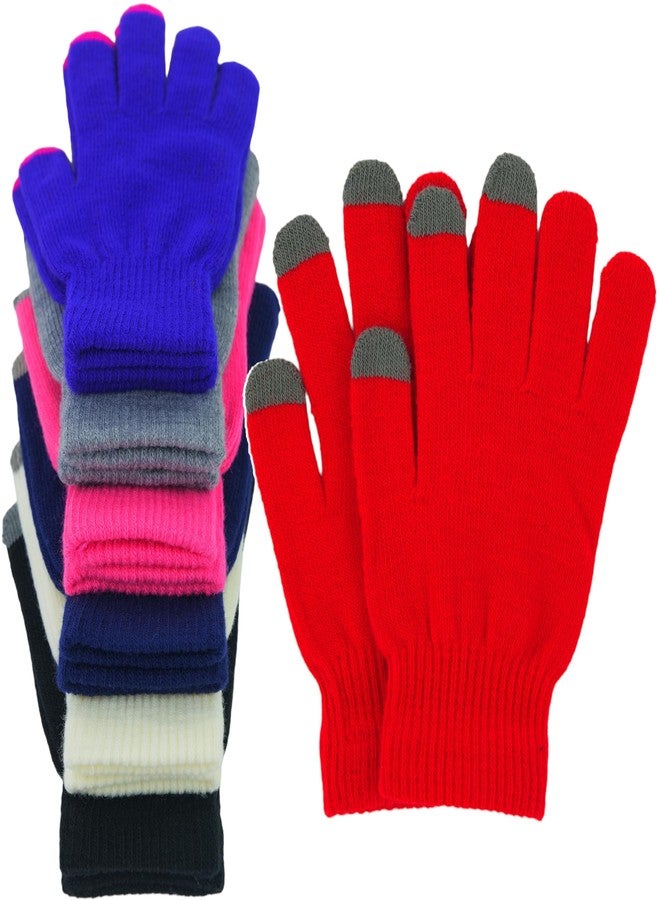 مجموعة قفازات ToBeInStyle النسائية السحرية المصنوعة من الأكريليك، 6 قطع - ألوان متنوعة لشاشات اللمس - مقاس واحد - Image 5