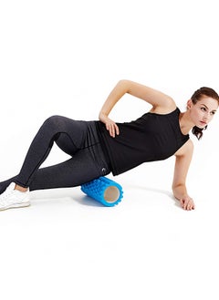 Generic Yoga Foam Roller for Deep Tissue Massage Muscle with Carry Bag, Light Blue  - Image 3
