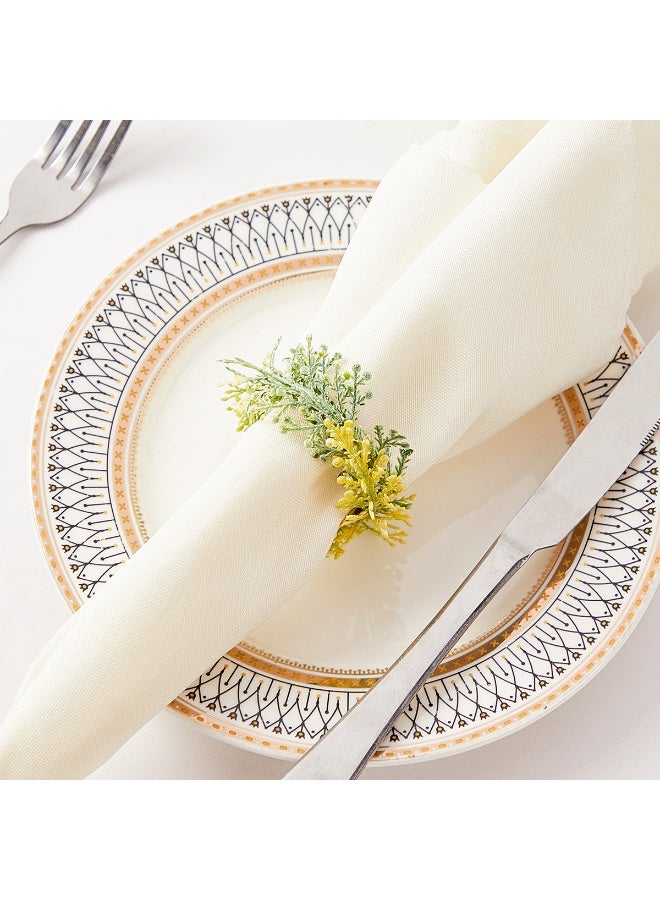 XIYU حلقات مناديل 6 عبوات، حلقات مناديل خشبية بفروع الصنوبر المقدس لتزيين طاولة الزفاف وزينة حفلات عيد الميلاد - Image 3